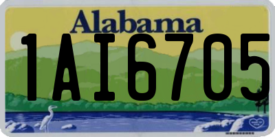 AL license plate 1AI6705