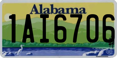 AL license plate 1AI6706