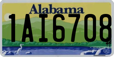 AL license plate 1AI6708