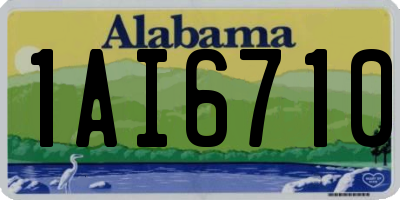AL license plate 1AI6710