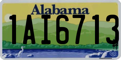 AL license plate 1AI6713