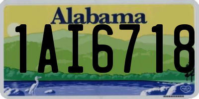 AL license plate 1AI6718