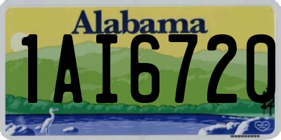 AL license plate 1AI6720
