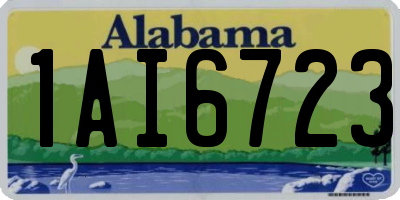 AL license plate 1AI6723