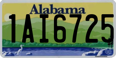 AL license plate 1AI6725
