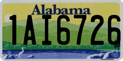 AL license plate 1AI6726
