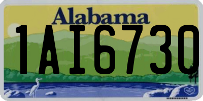 AL license plate 1AI6730