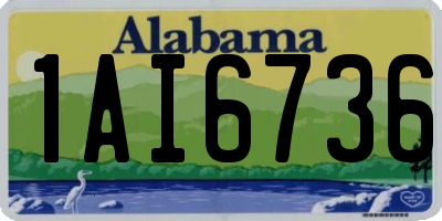 AL license plate 1AI6736