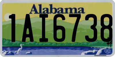 AL license plate 1AI6738