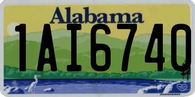 AL license plate 1AI6740