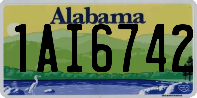 AL license plate 1AI6742