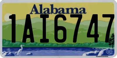AL license plate 1AI6747