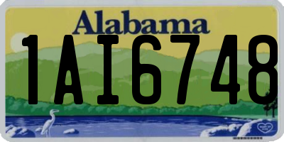 AL license plate 1AI6748