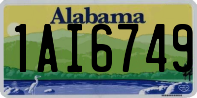 AL license plate 1AI6749