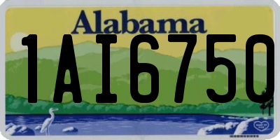 AL license plate 1AI6750