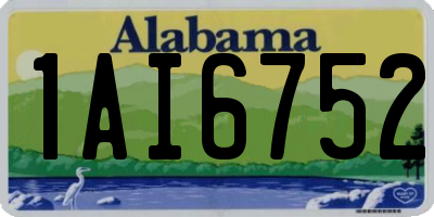 AL license plate 1AI6752