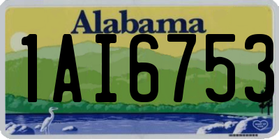 AL license plate 1AI6753