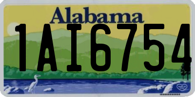 AL license plate 1AI6754