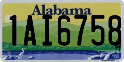 AL license plate 1AI6758