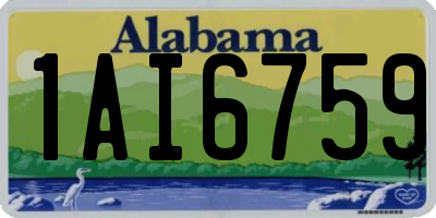 AL license plate 1AI6759