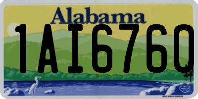 AL license plate 1AI6760
