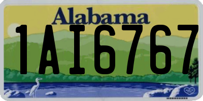 AL license plate 1AI6767