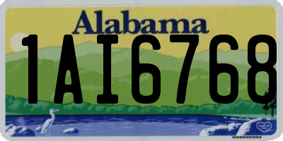 AL license plate 1AI6768