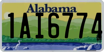 AL license plate 1AI6774