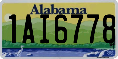 AL license plate 1AI6778