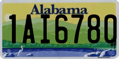 AL license plate 1AI6780