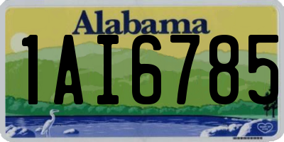 AL license plate 1AI6785