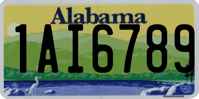 AL license plate 1AI6789