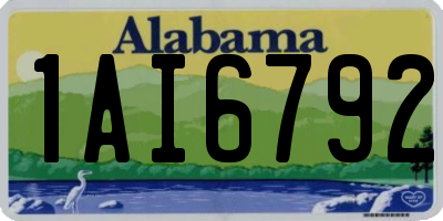 AL license plate 1AI6792