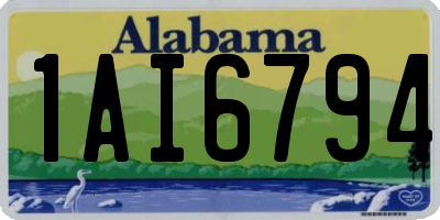 AL license plate 1AI6794
