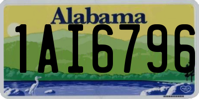 AL license plate 1AI6796