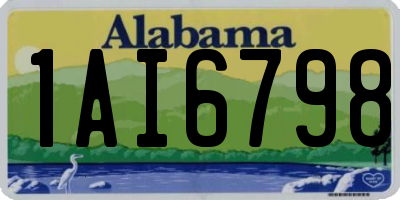 AL license plate 1AI6798