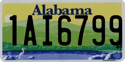 AL license plate 1AI6799