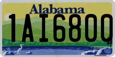 AL license plate 1AI6800