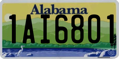 AL license plate 1AI6801