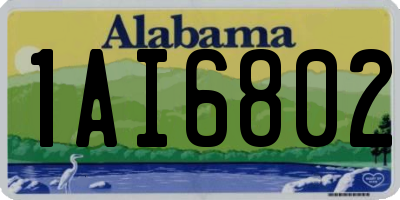 AL license plate 1AI6802