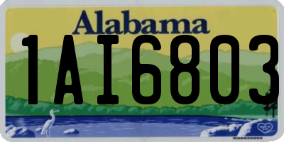 AL license plate 1AI6803