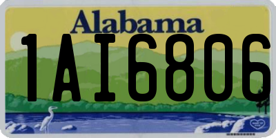 AL license plate 1AI6806