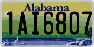 AL license plate 1AI6807