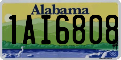 AL license plate 1AI6808