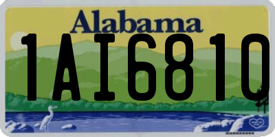 AL license plate 1AI6810