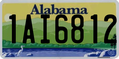 AL license plate 1AI6812