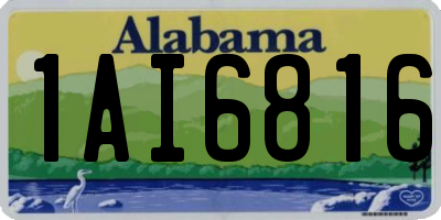 AL license plate 1AI6816