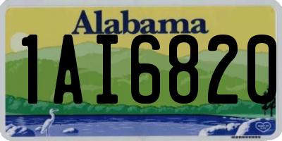 AL license plate 1AI6820
