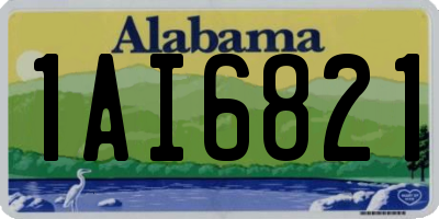 AL license plate 1AI6821