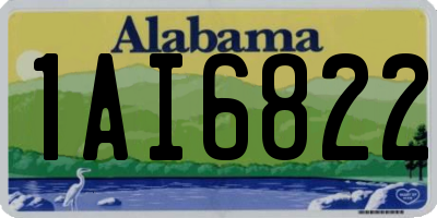 AL license plate 1AI6822
